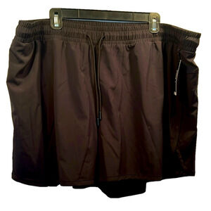 Ideology Performance Shorts, NWT, SZ 3X, Waist 22”, L 16”, In. 3.5”, Deep Black
